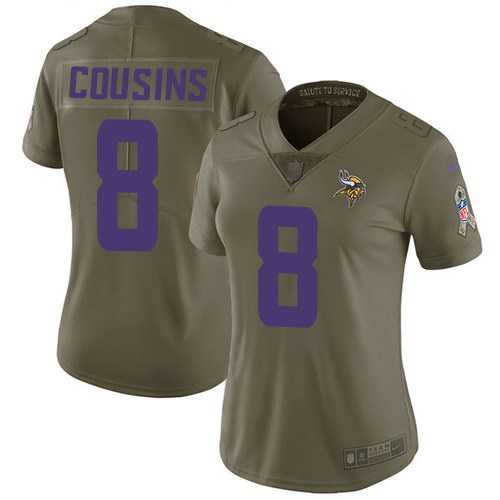 Women Nike Vikings 8 Kirk Cousins Olive Salute To Service Limited Jersey Dzhi,We sell and wholesale Women Nike Vikings 8 Kirk Cousins Olive Salute To Service Limited Jersey Dzhi on line form chian!